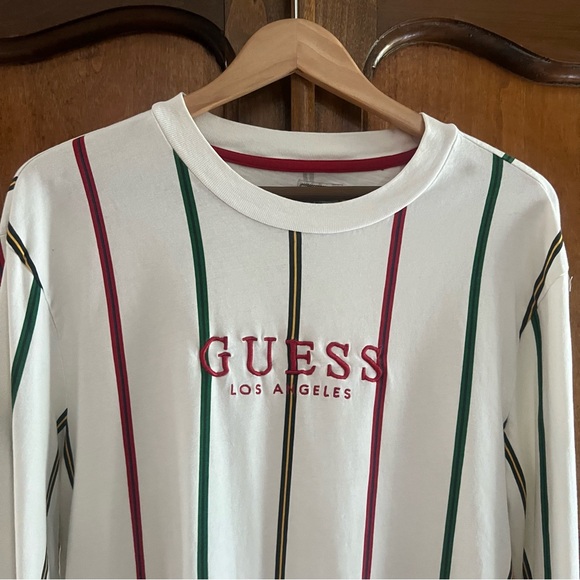 GUESS Striped Long-Sleeved Top Size Medium - Picture 7 of 7